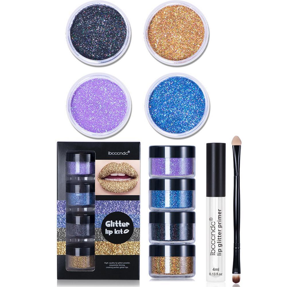 Glitter Lipgloss Waterproof Long Lasting Kit